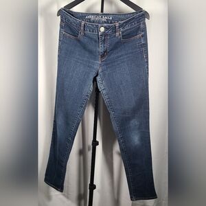 American Eagle Outfitters Women's Dark Blue Skinny Jeans